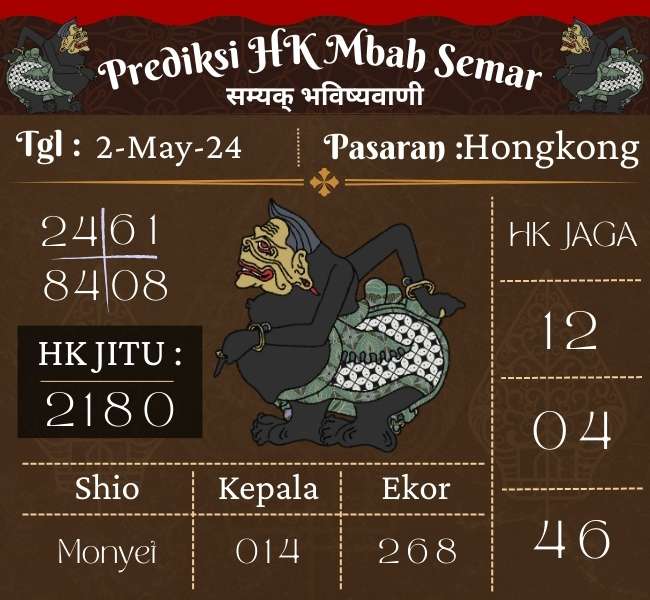 Prediksi HK Mbah Semar Hari Ini 02 Mei 2024
